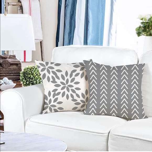 Pillow-Yama-Gray: Pillow cover set of 4 - Picture 2 of 13